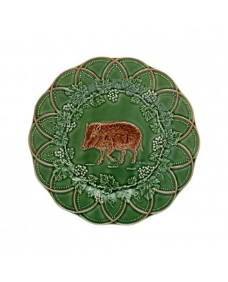 Farfurie pentru desert, ceramica, 24.5 cm, Boar Bosque - BORDALLO PINHEIRO